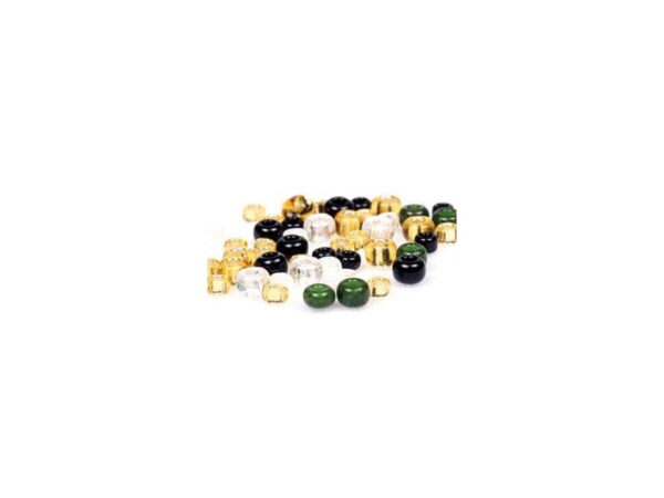 Glass Beads Midge Black Cones, Beads & Øyne
