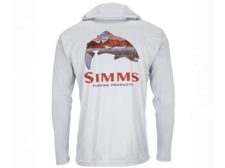 Simms Tech Hoody Trout Logo Flame/Sterling T-Shirt