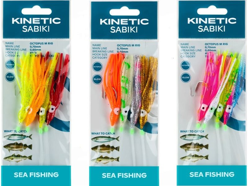 Kinetic Sabiki Octopus M Krok 3/0 Kroksett Sjøfiske