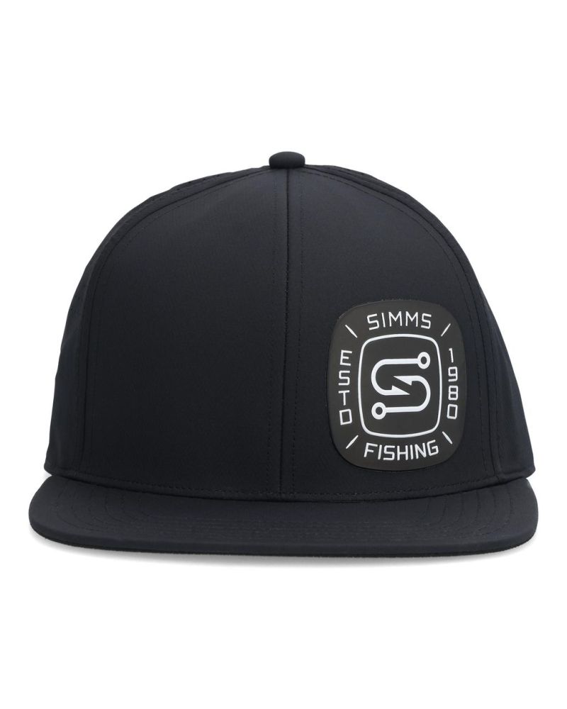 Simms Flatbill Cap Black Simms Flatbill Cap Black Capser