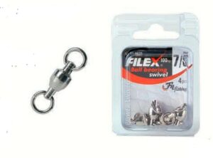 Filfishing Kulelager Swivel Nickel 4pk Swivler