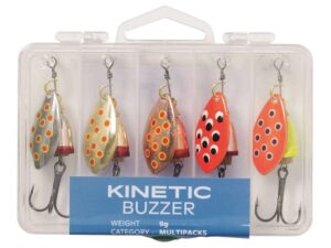 Kinetic Buzzer Spinner Sett 5stk Sluk og Spinner sett