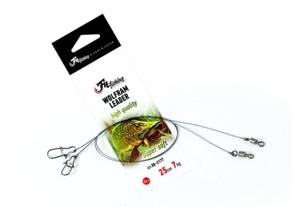 Filfishing Wolfram Leader 25cm 2pk Fortommer