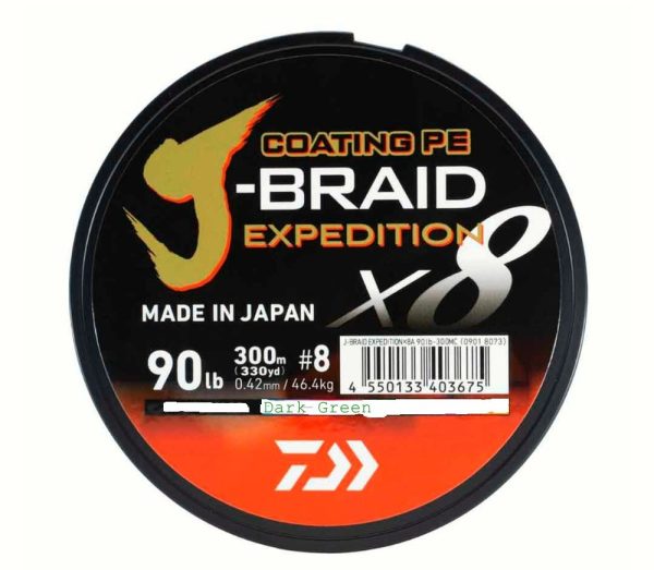 Daiwa J Braid Expedition Dark Green 300m Multifilament