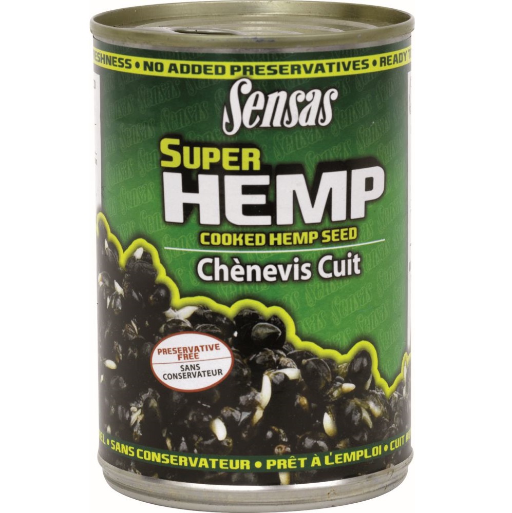Sensas Cooked Tinned Hemp 350gr Sensas Cooked Tinned Hemp 350gr Pellets & Agn