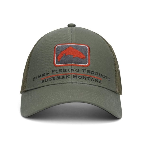 Simms Trout Icon Trucker Smokey Olive Kommer 2025