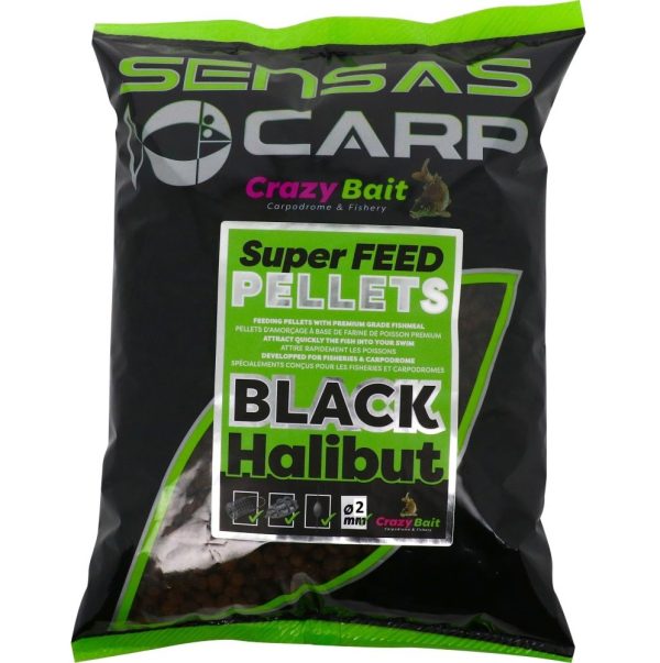 Super Feed Pellets Black Halibut 700gr 2mm Boilies & Agn