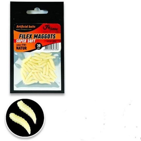 Filex Maggot Super Soft Natural Isfiskefor og Agn