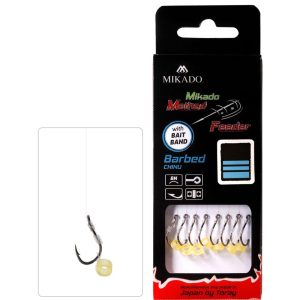 Method Feeder Mono Rig  Rubber Barbed Hooks 8stk Ready Made