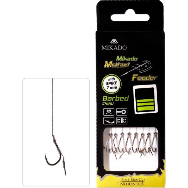 Method Feeder Braid Rig Spike Barbed Hooks 8stk Kommer 2025