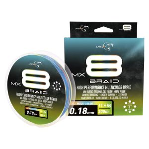 Lawson MX8 Multicolor Braid 300m Lawson MX8 Multicolor Braid 300m Multifilament