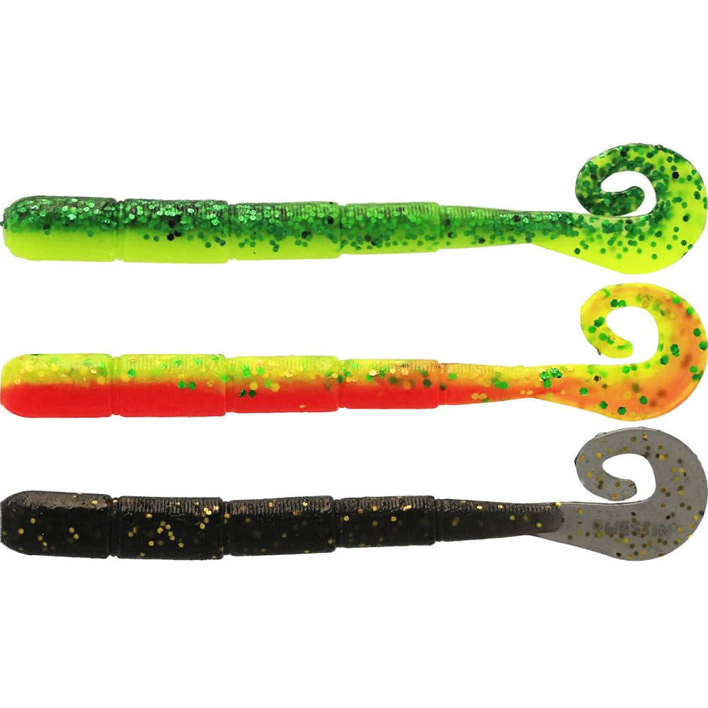 Ned Worm Curltail Dark Water Mix 5cm Jigger & Softbait