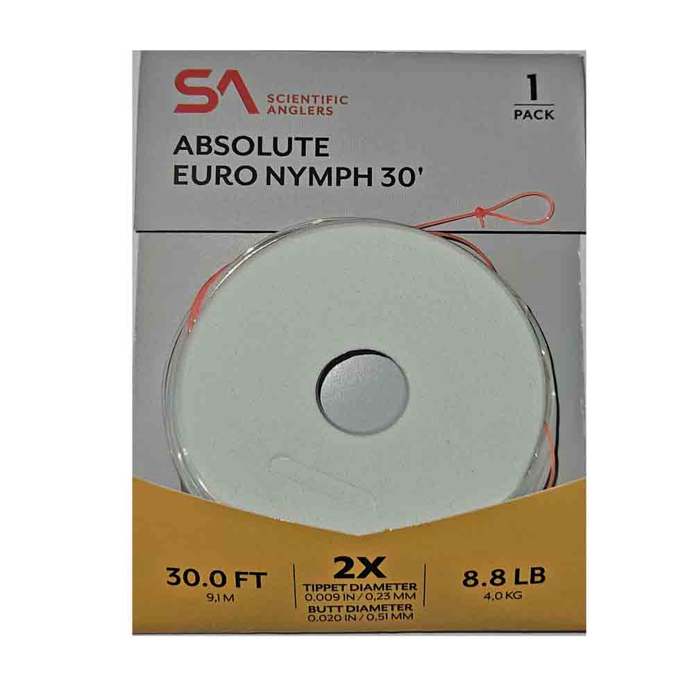 Absolute Euro Nymph Leader 30′ 2X Taperte Fortommer