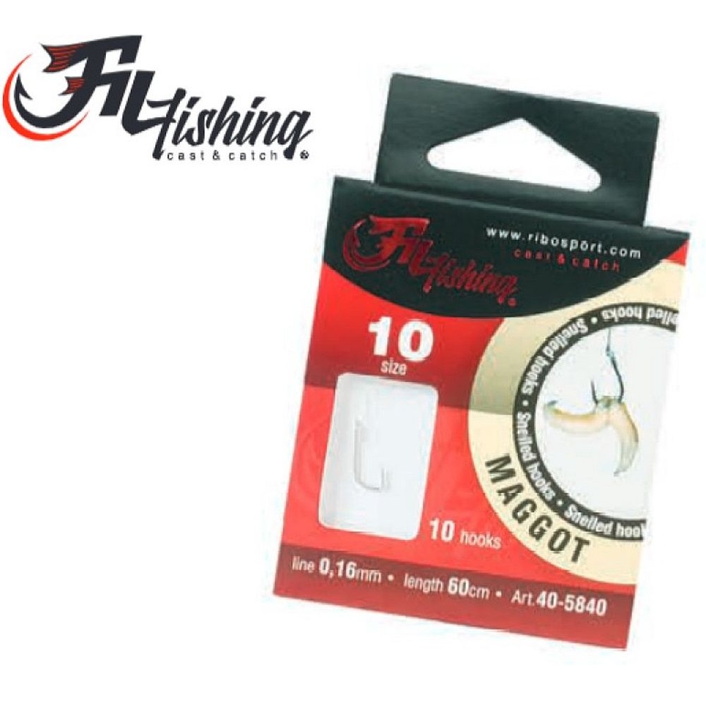 Snelled Hooks Maggot Ready Made