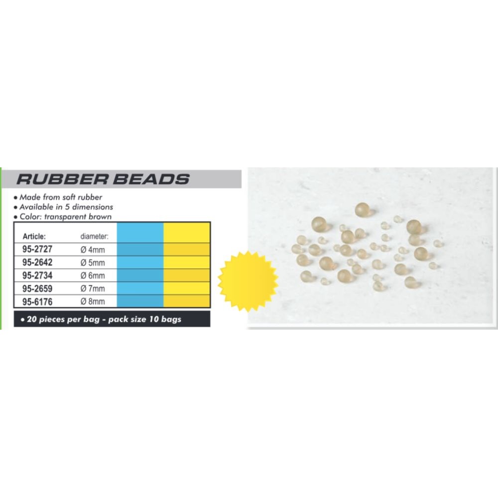Rubber Beads 20stk Pærler & Gummikuler