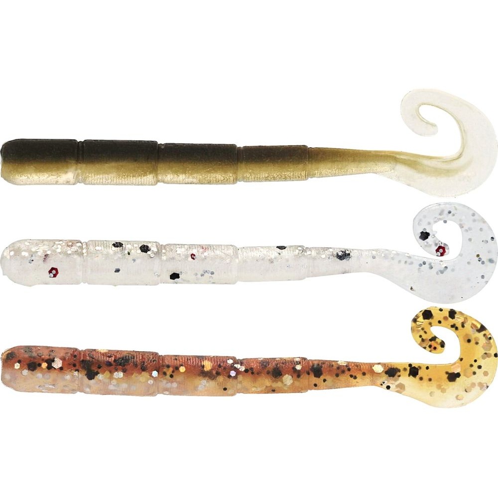 Ned Worm Curltail Clear Water Mix 5cm Jigger & Softbait