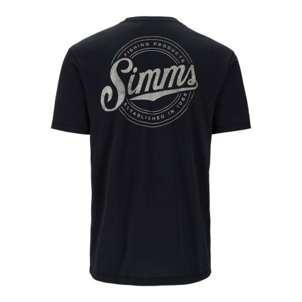 Simms Circle Lockup Black Simms Circle Lockup Black T-Shirt