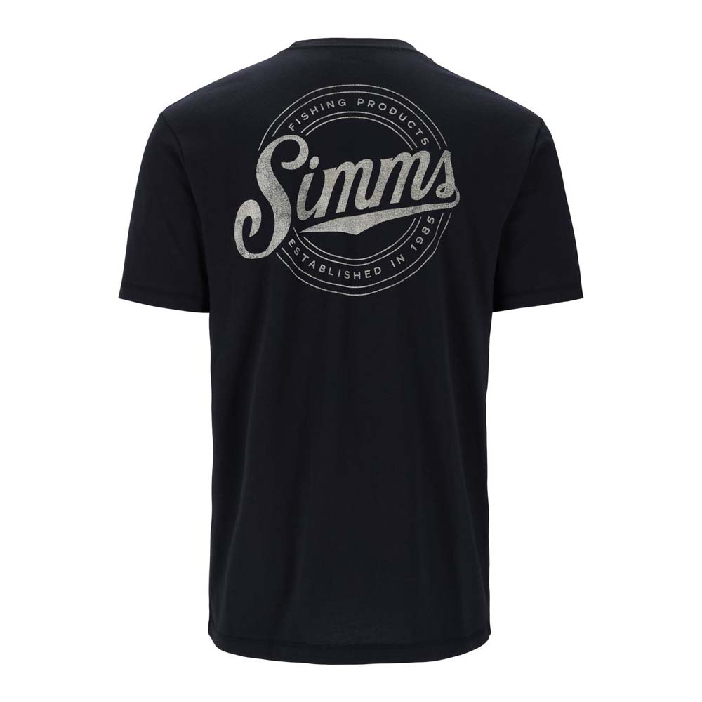 Simms Circle Lockup Black T-Shirt