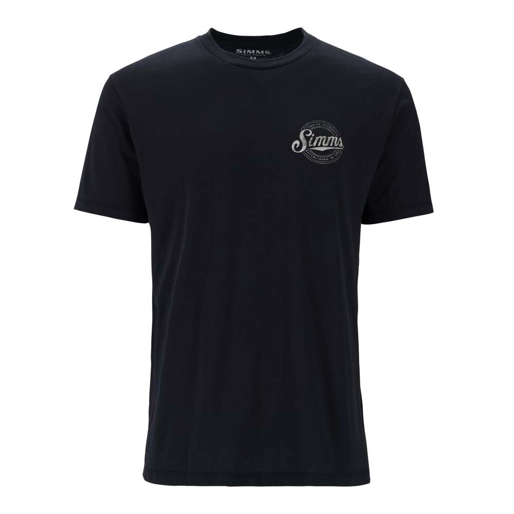 Simms Circle Lockup Black T-Shirt