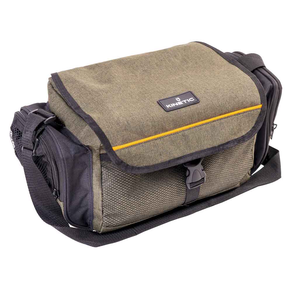 Kinetic Fiskeveske Med 3 bokser Oliven  Melange/Orange Fiskevesker