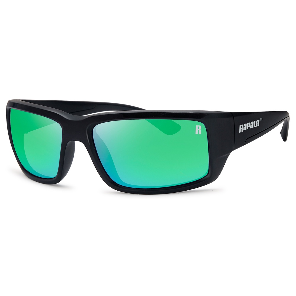 Rapala Sportsmann Amberjack Matte Black Green Mirror Solbriller